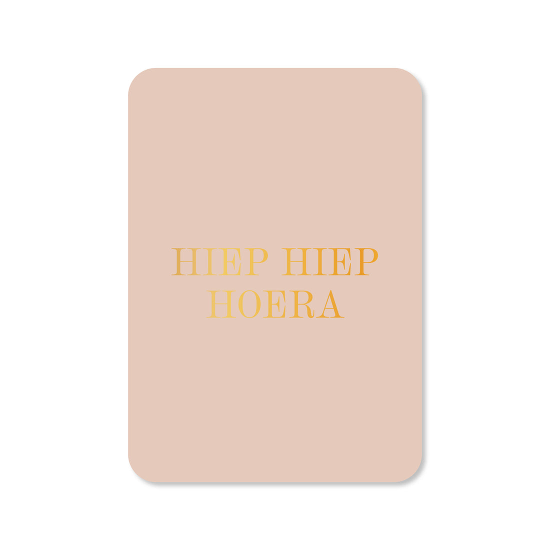 Wenskaart in de kleur roze met de tekst &