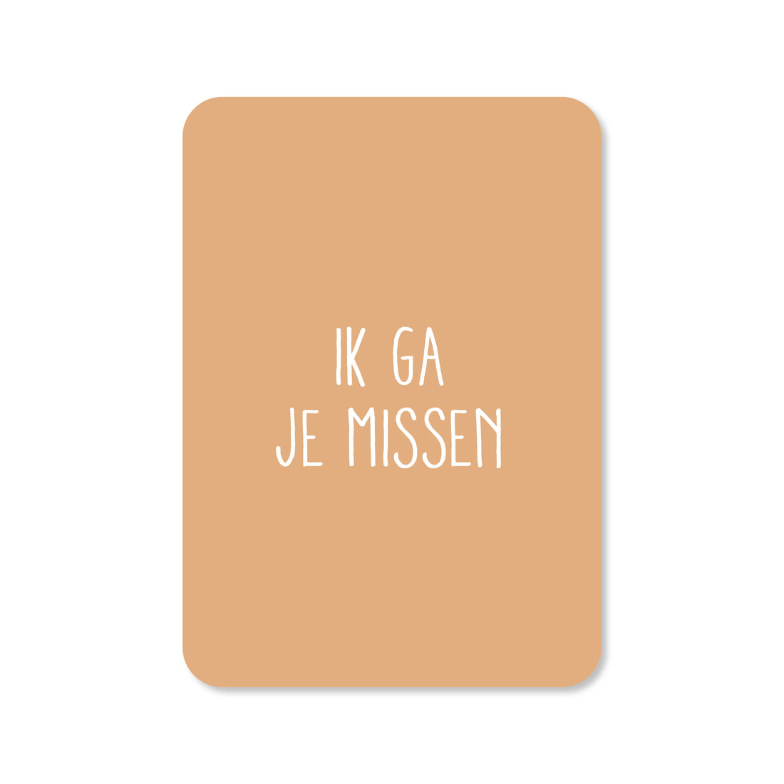 Wenskaart met de tekst &