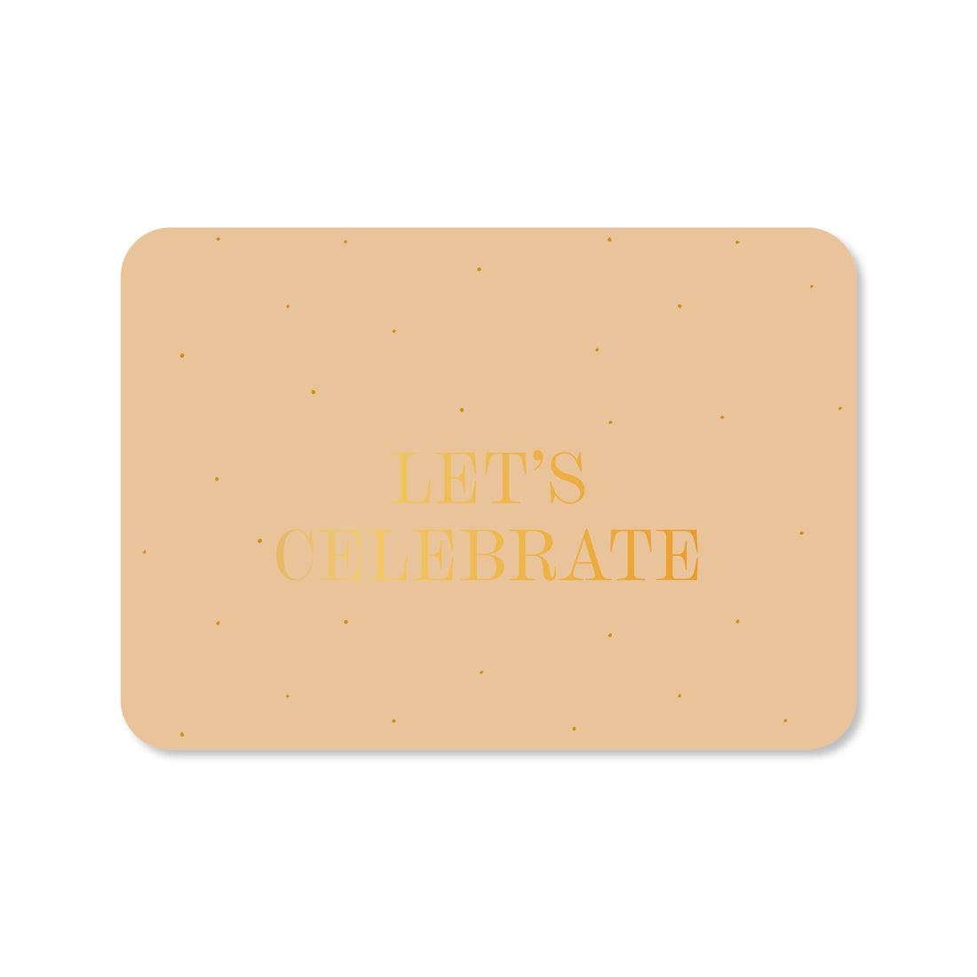 Wenskaart in de kleur beige met de tekst &