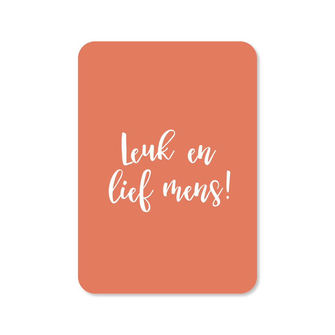 Wenskaart met de tekst &