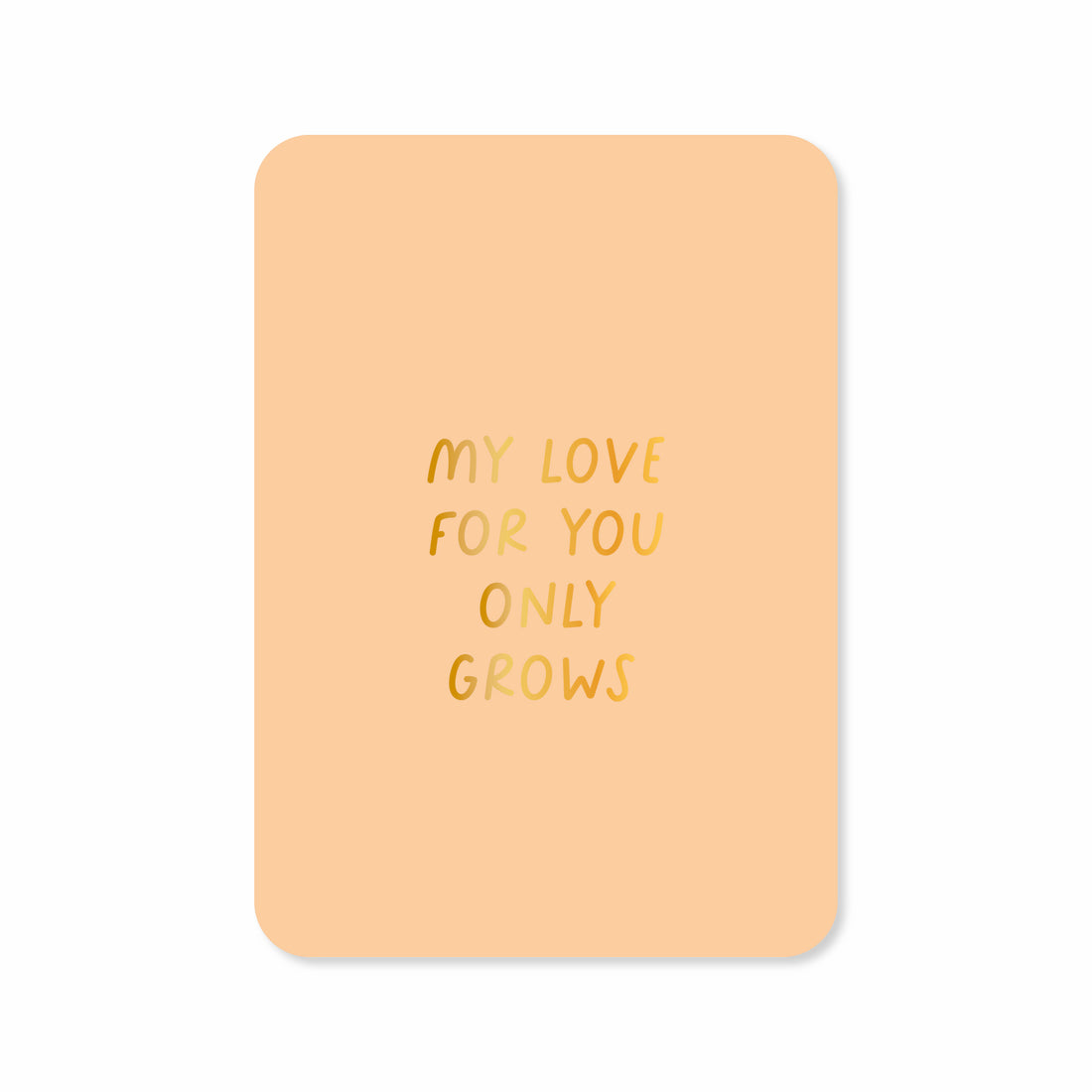 Wenskaart in de kleur beige met de tekst &