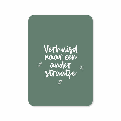 Kaart Verhuisd naar een ander straatje - sale