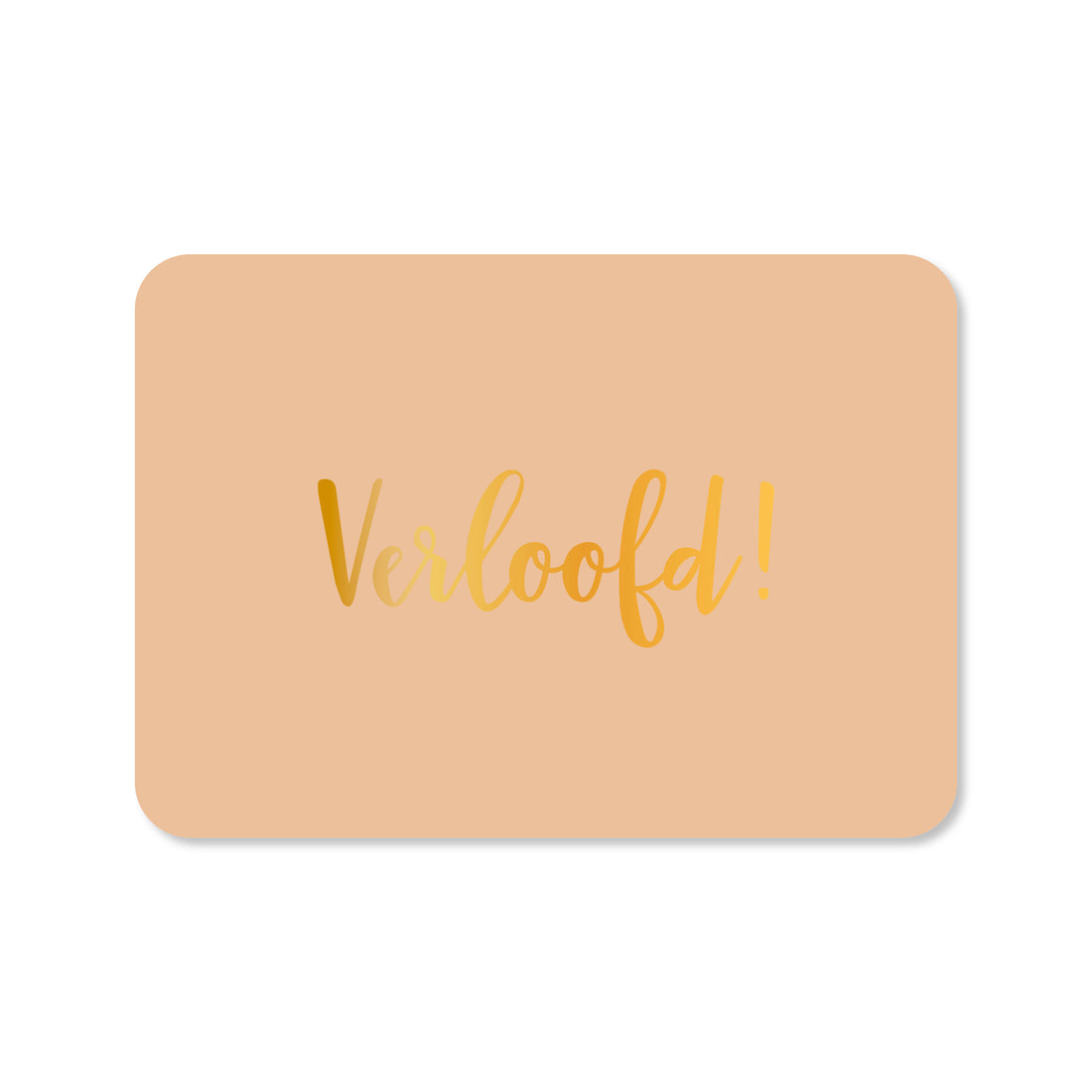 Wenskaart in de kleur roze met de tekst &