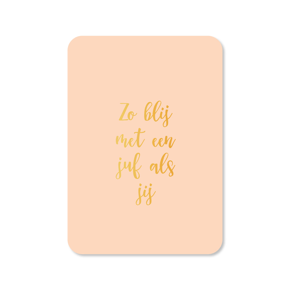 Wenskaart in de kleur roze met de tekst &