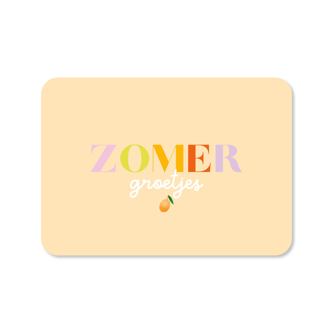 Wenskaart voor een vakantie met de tekst &