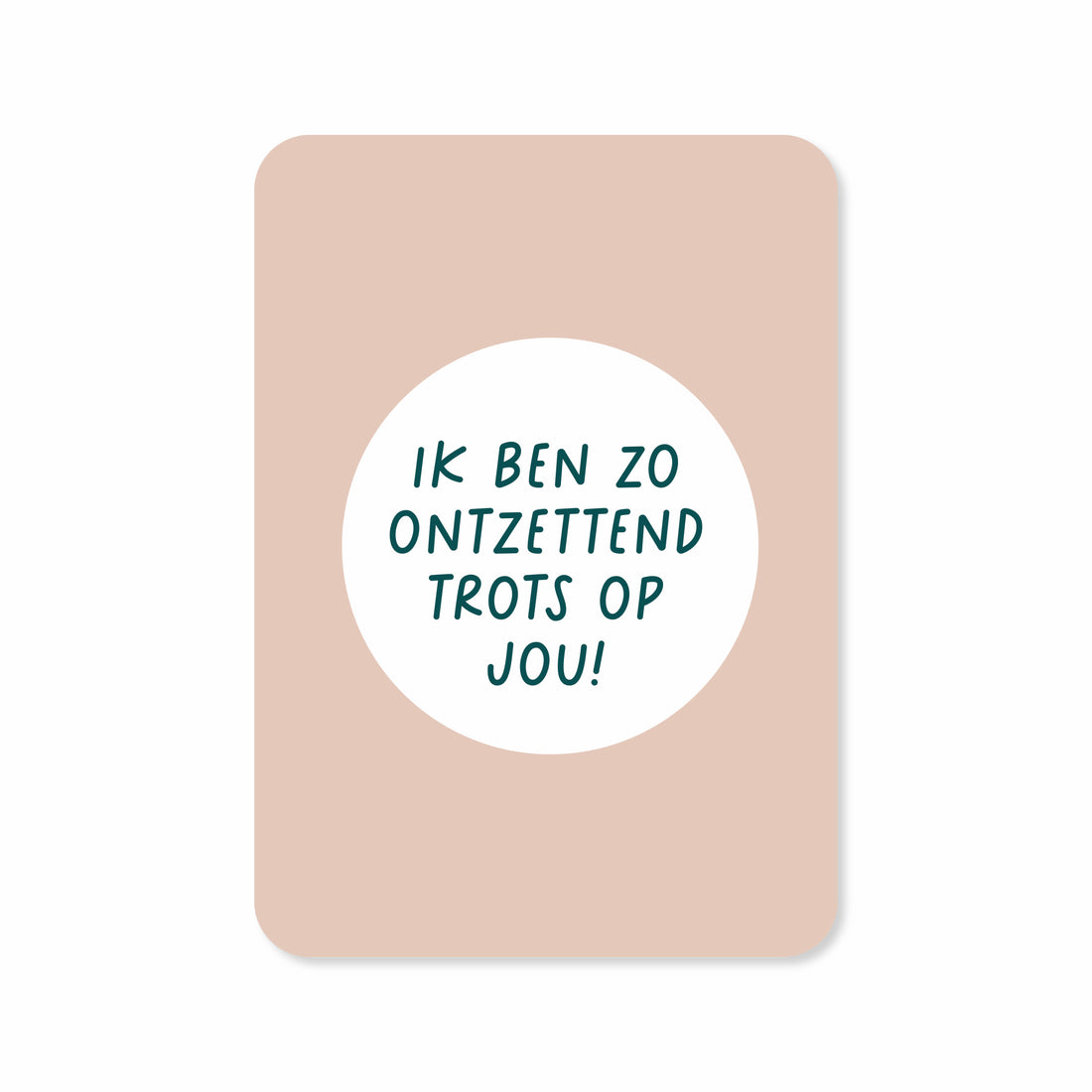 Wenskaart met de tekst &