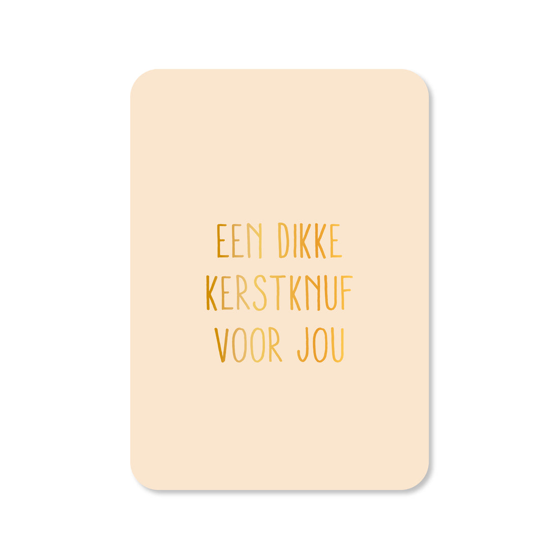 Kerstkaart met de tekst &