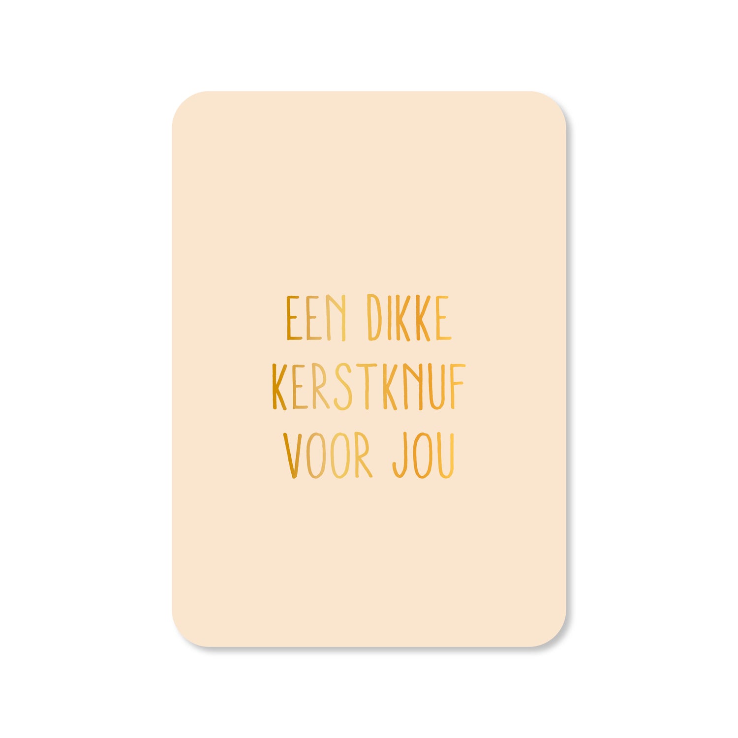 Kerstkaart met de tekst &