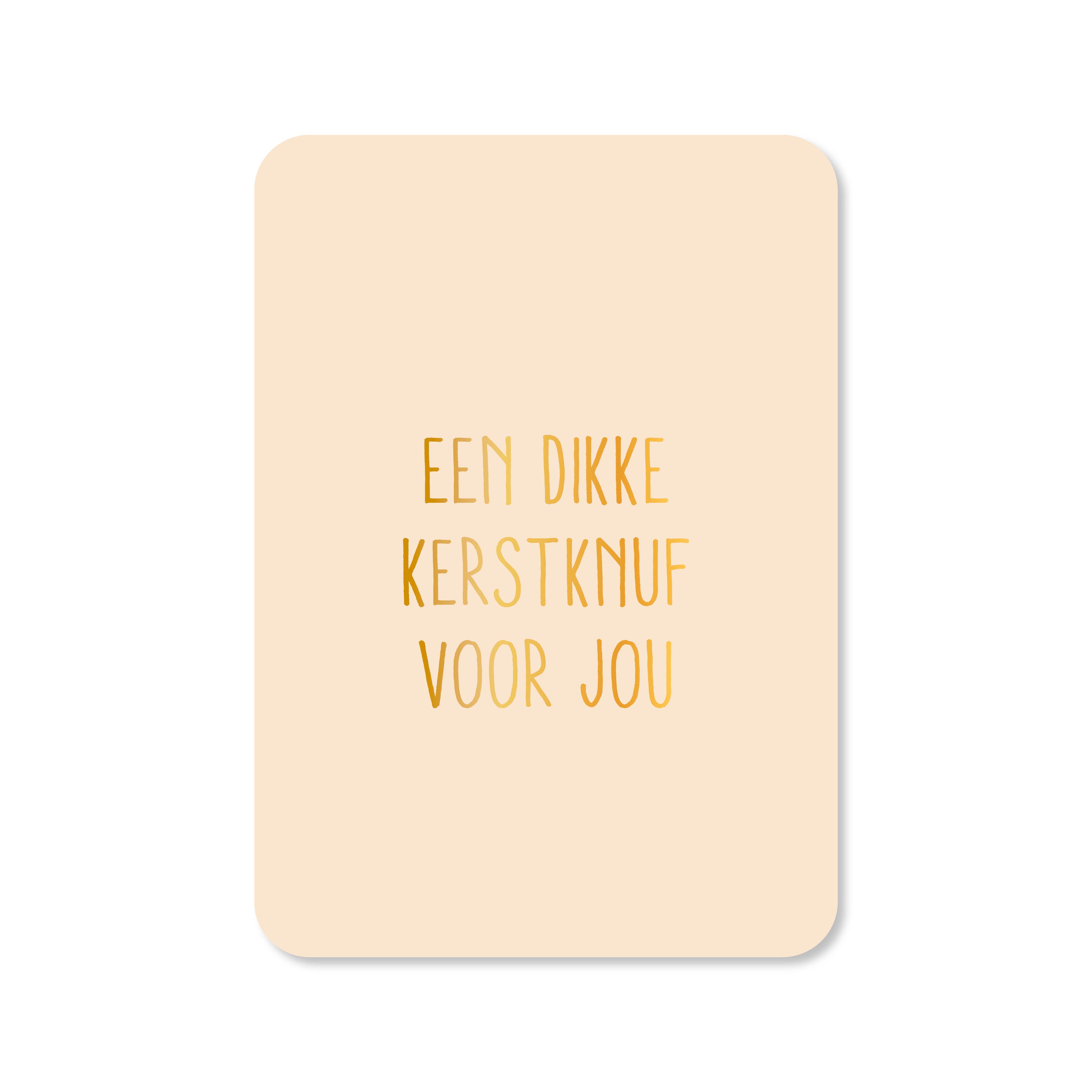 Kerstkaart met de tekst &