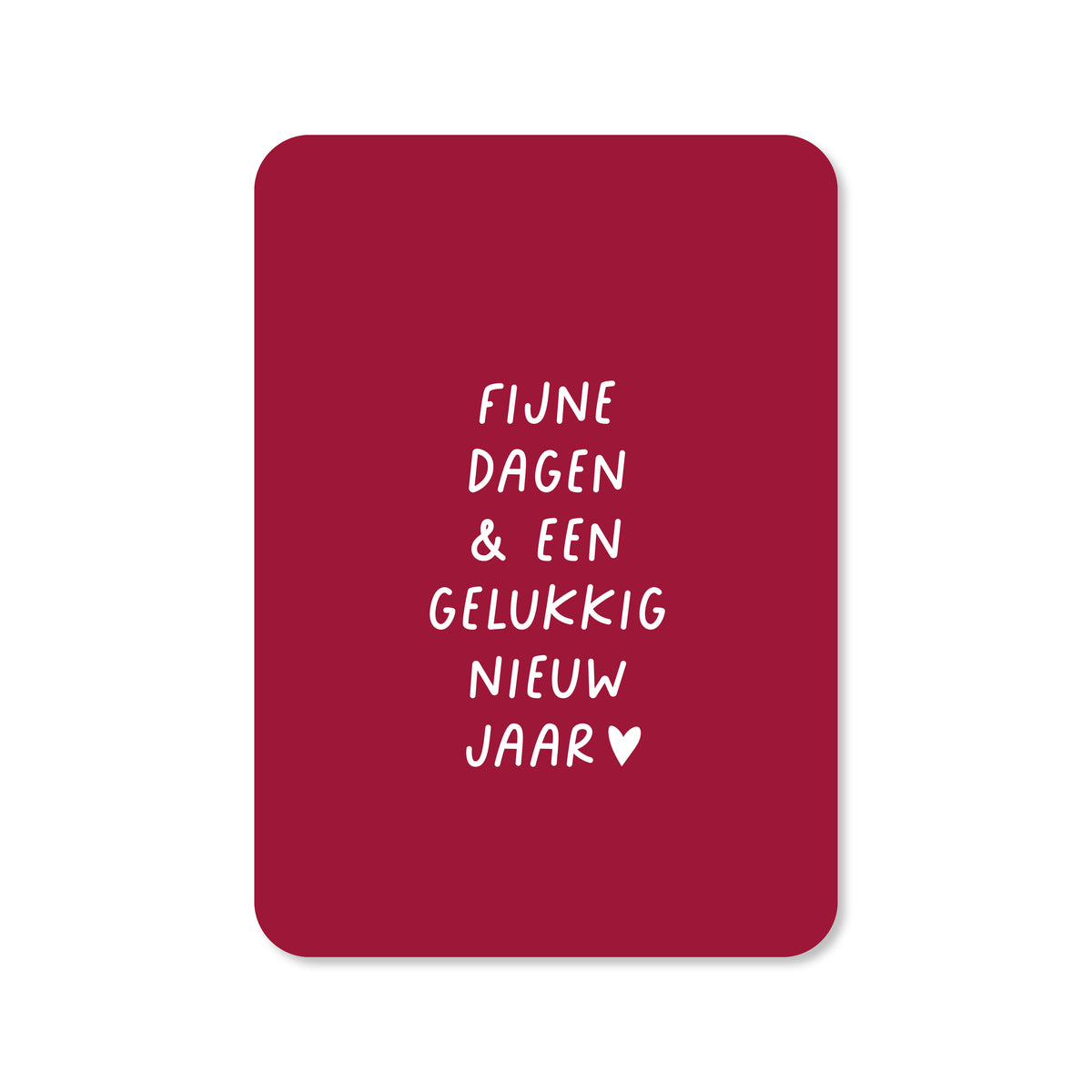Kerstkaart Fijne dagen &amp; een gelukkig nieuwjaar