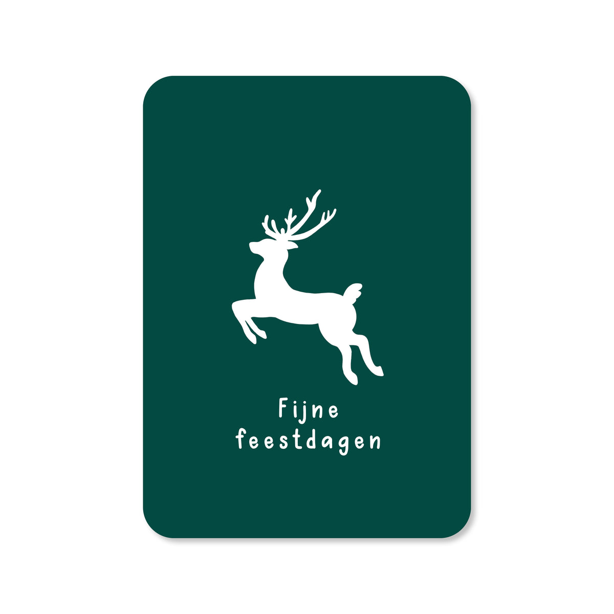 Kerstkaart Fijne feestdagen - rendier