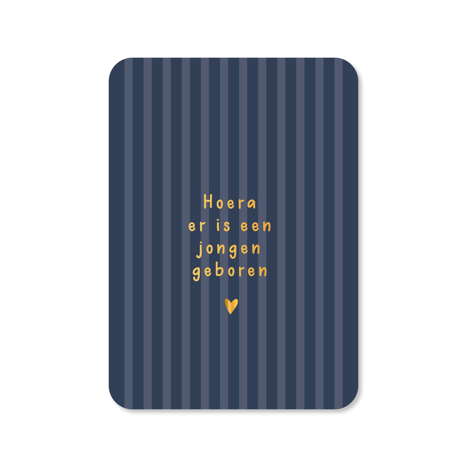 kaart hoera er is een jongen geboren in de kleur blauw