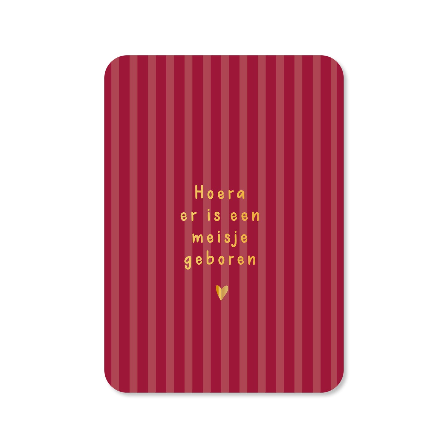 kaart hoera er is een meisje geboren in de kleur roze