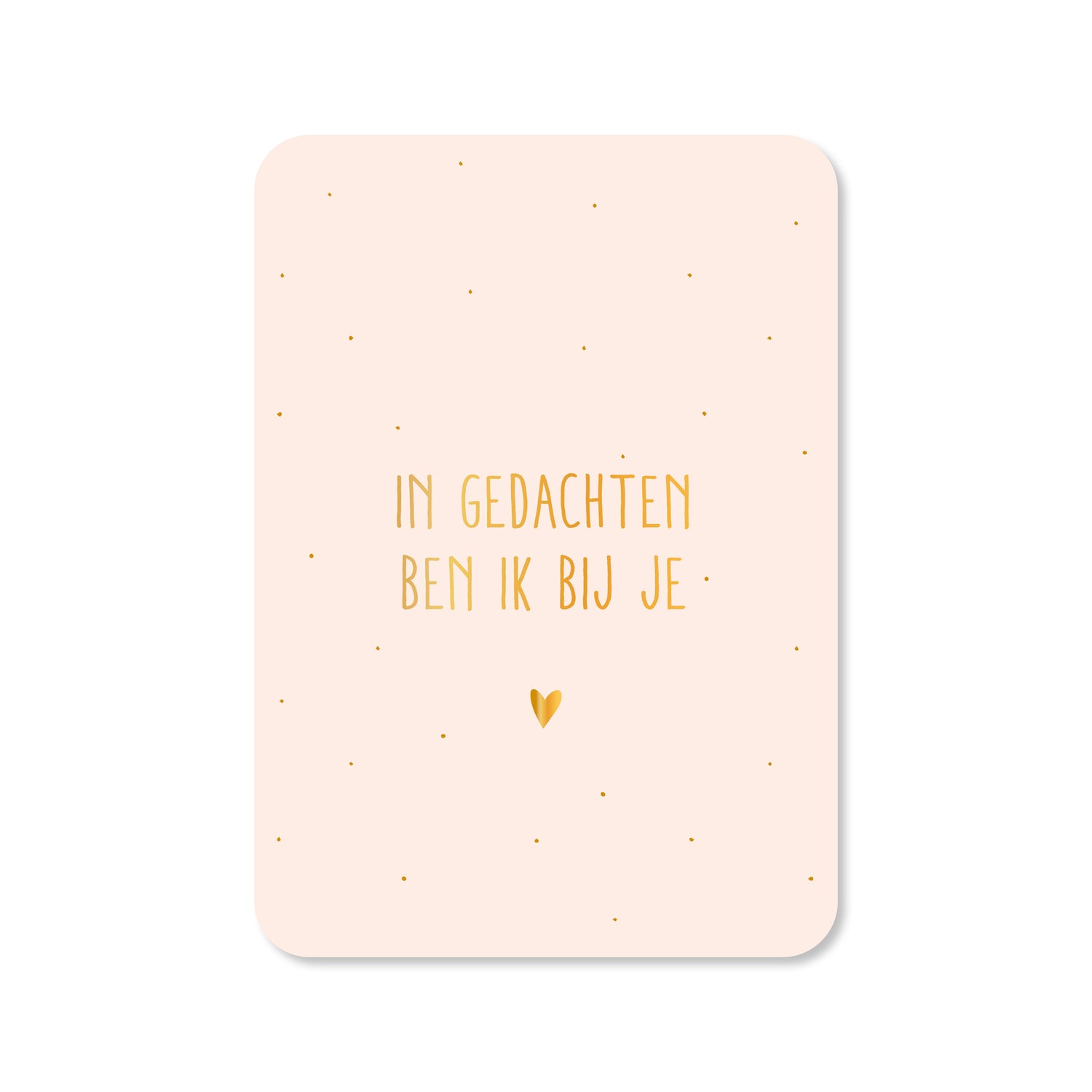 kaart in gedachten ben ik bij je in de kleur beige
