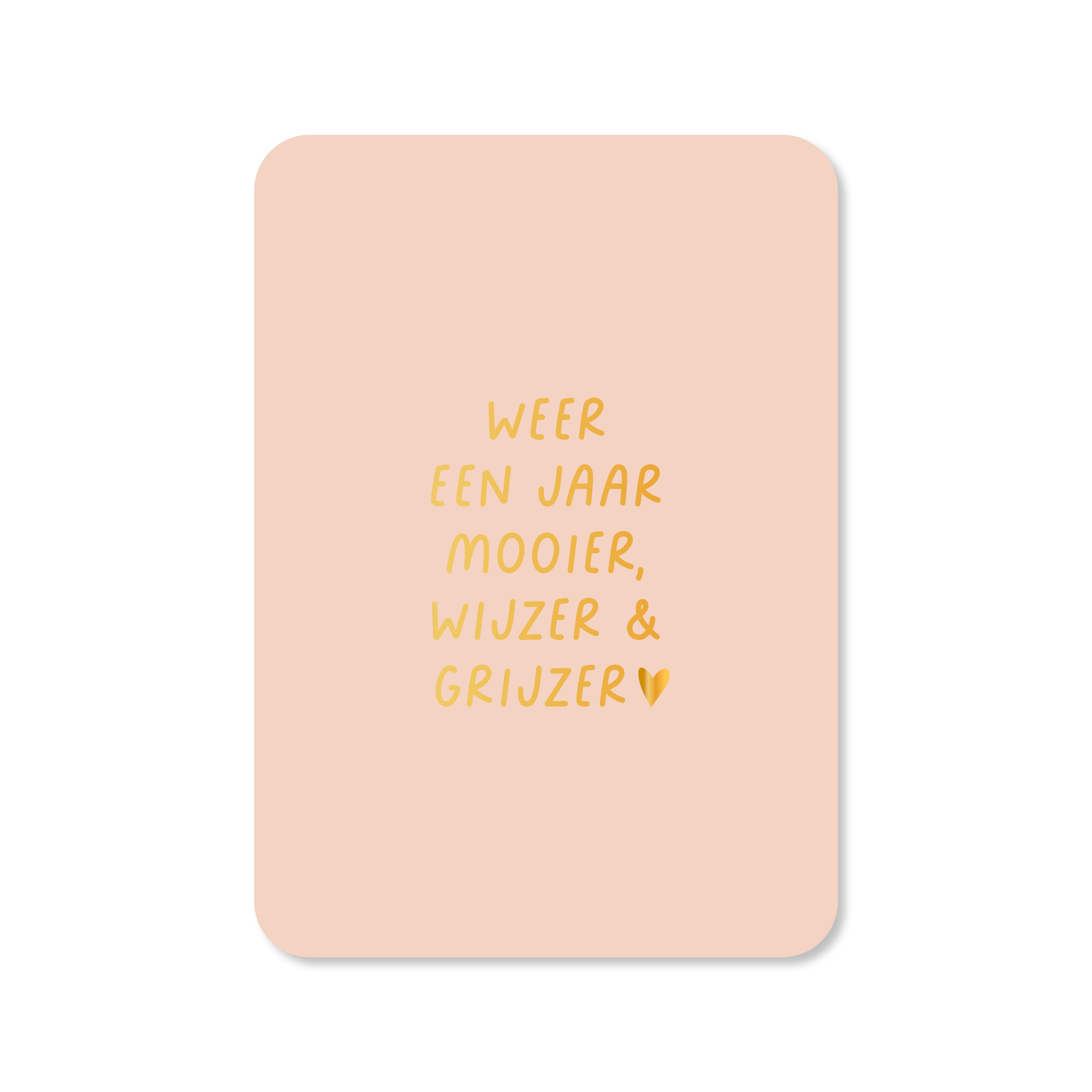 Kaart Weer een jaar wijzer (met goudfolie)