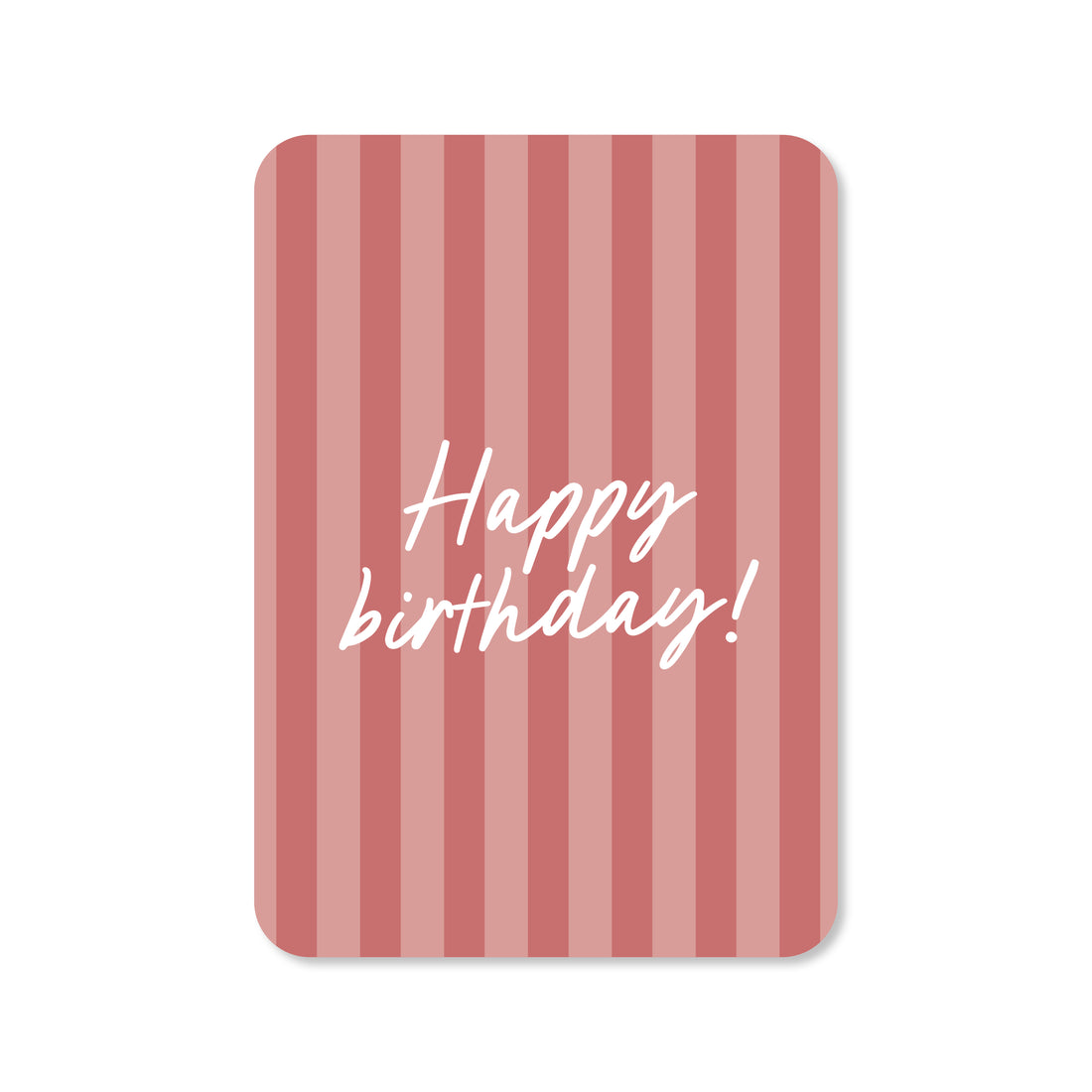Kaart Happy birthday streep