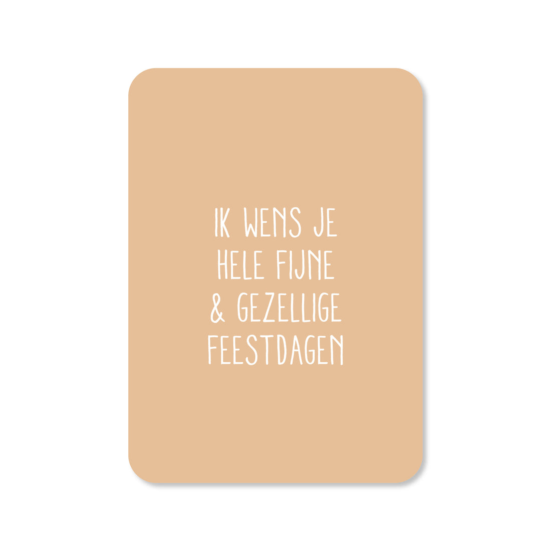 Kerstkaart met de tekst &