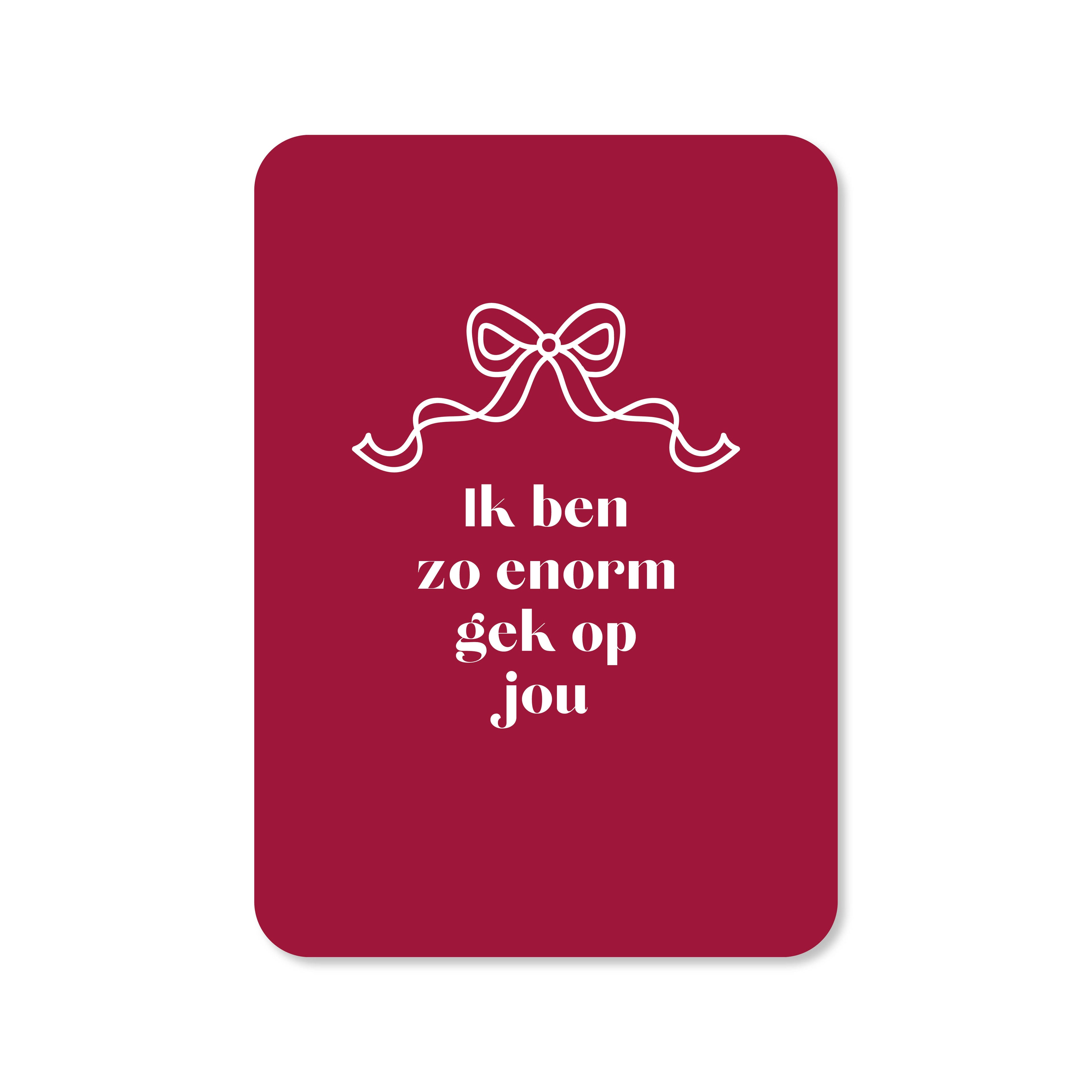 Kaart Ik ben zo enorm gek op jou