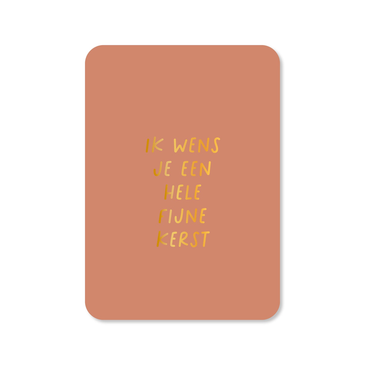 Kerstkaart met de tekst &