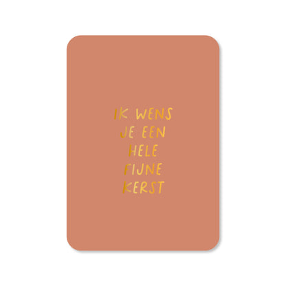 Kerstkaart met de tekst &