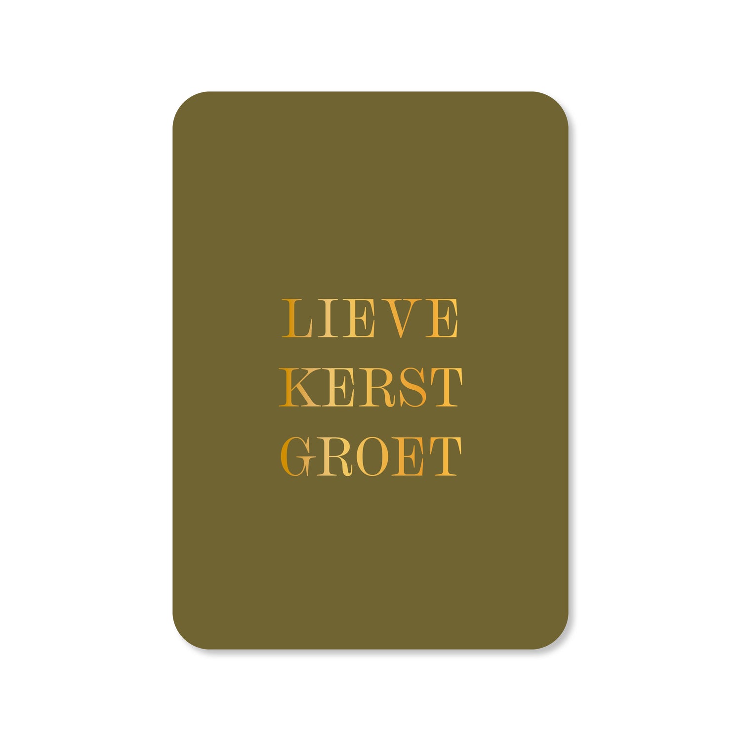 Kerstkaart met de tekst &