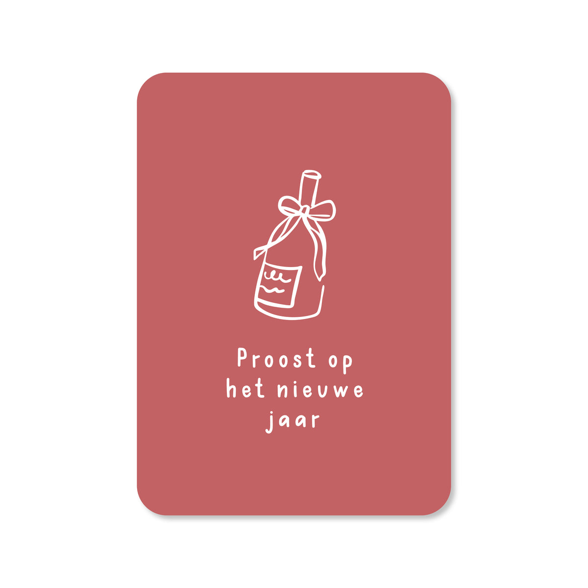 Kerstkaart Proost op het nieuwe jaar