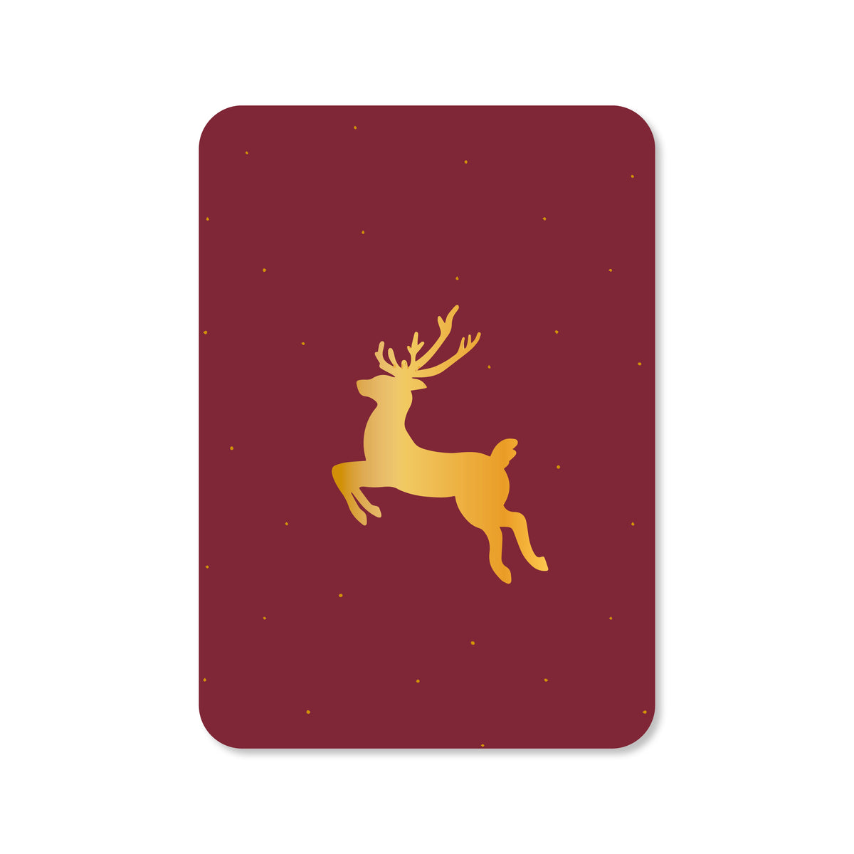 Kerstkaart Rendier (met goudfolie)