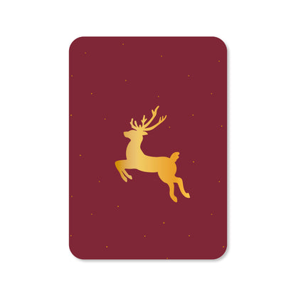 Kerstkaart Rendier (met goudfolie)