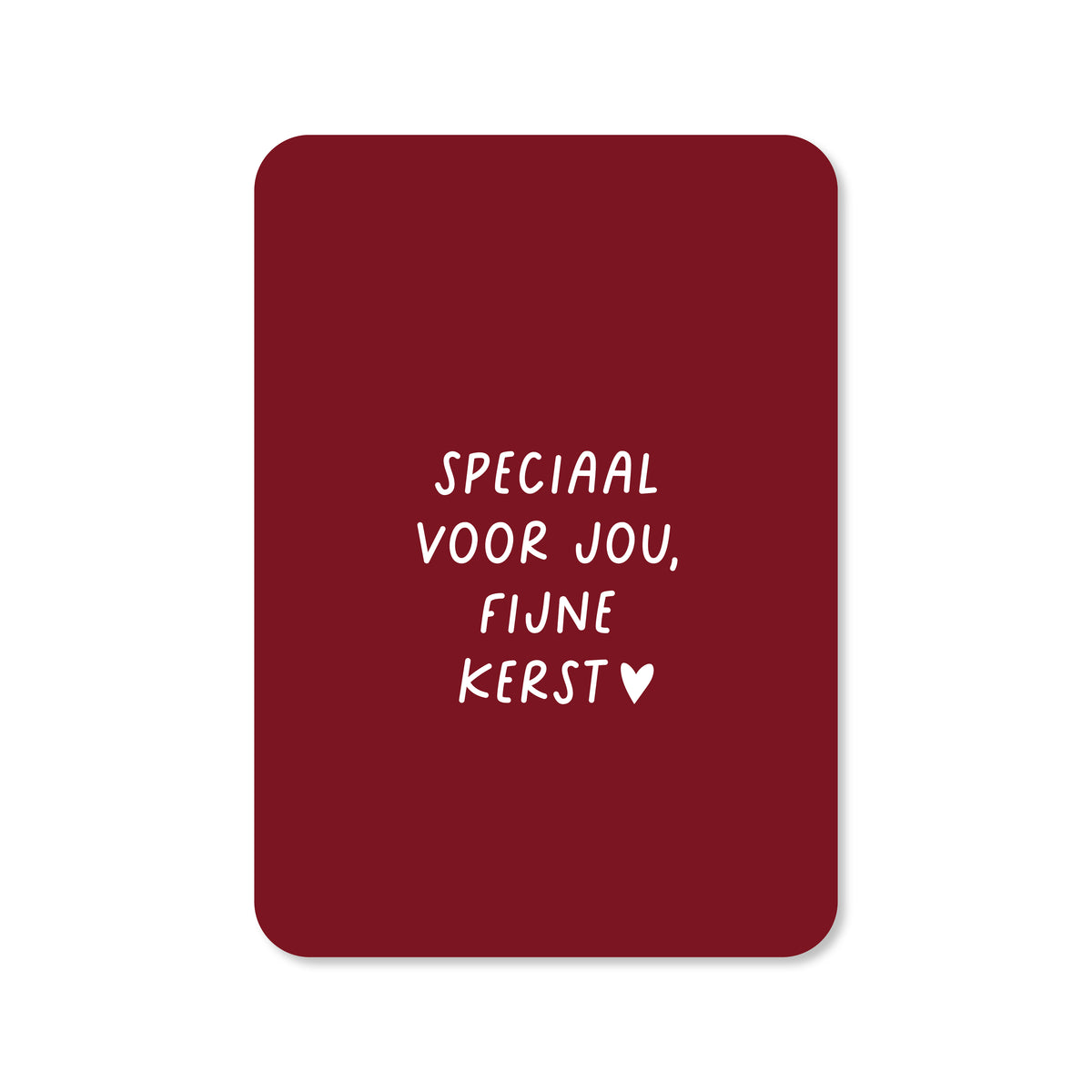 Kerstkaart Speciaal voor jou, fijne kerst