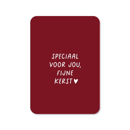 Kerstkaart Speciaal voor jou, fijne kerst