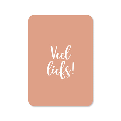 Kaart Veel liefs! (roze)