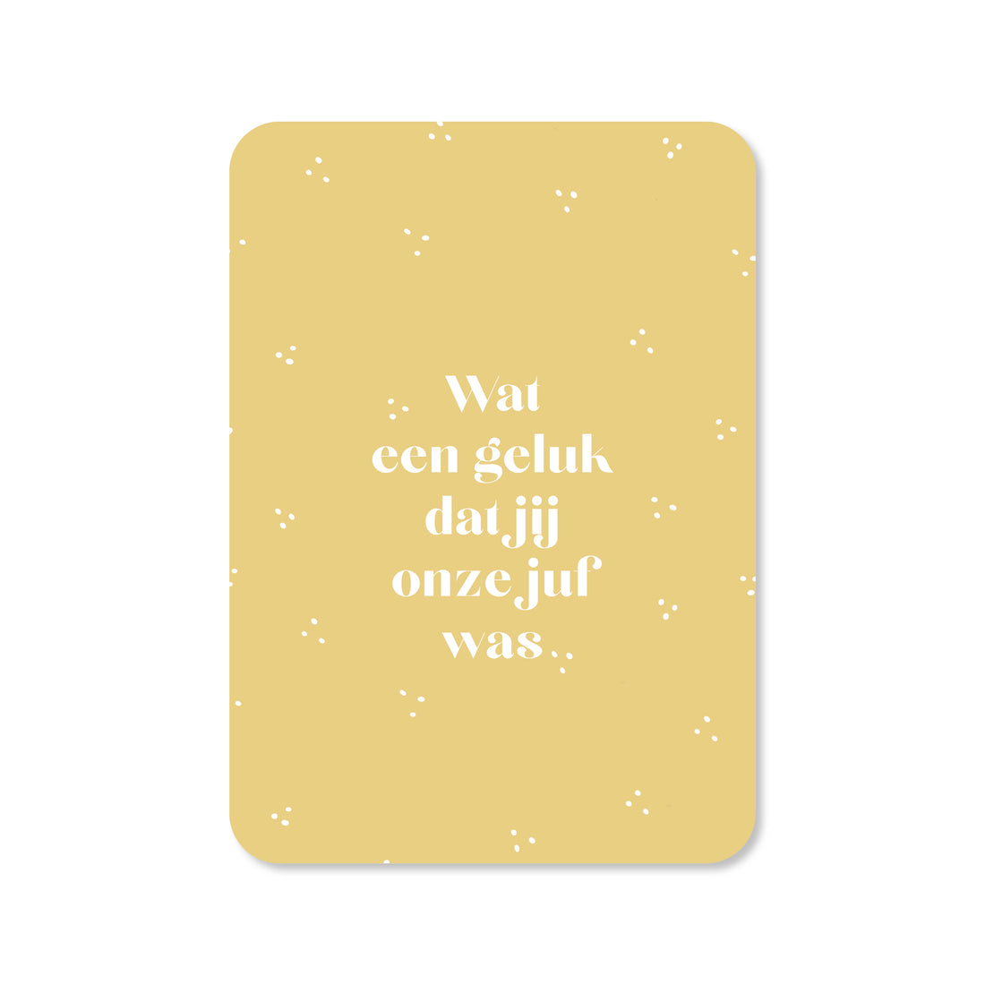 Wenskaart in de kleur groen met de tekst &