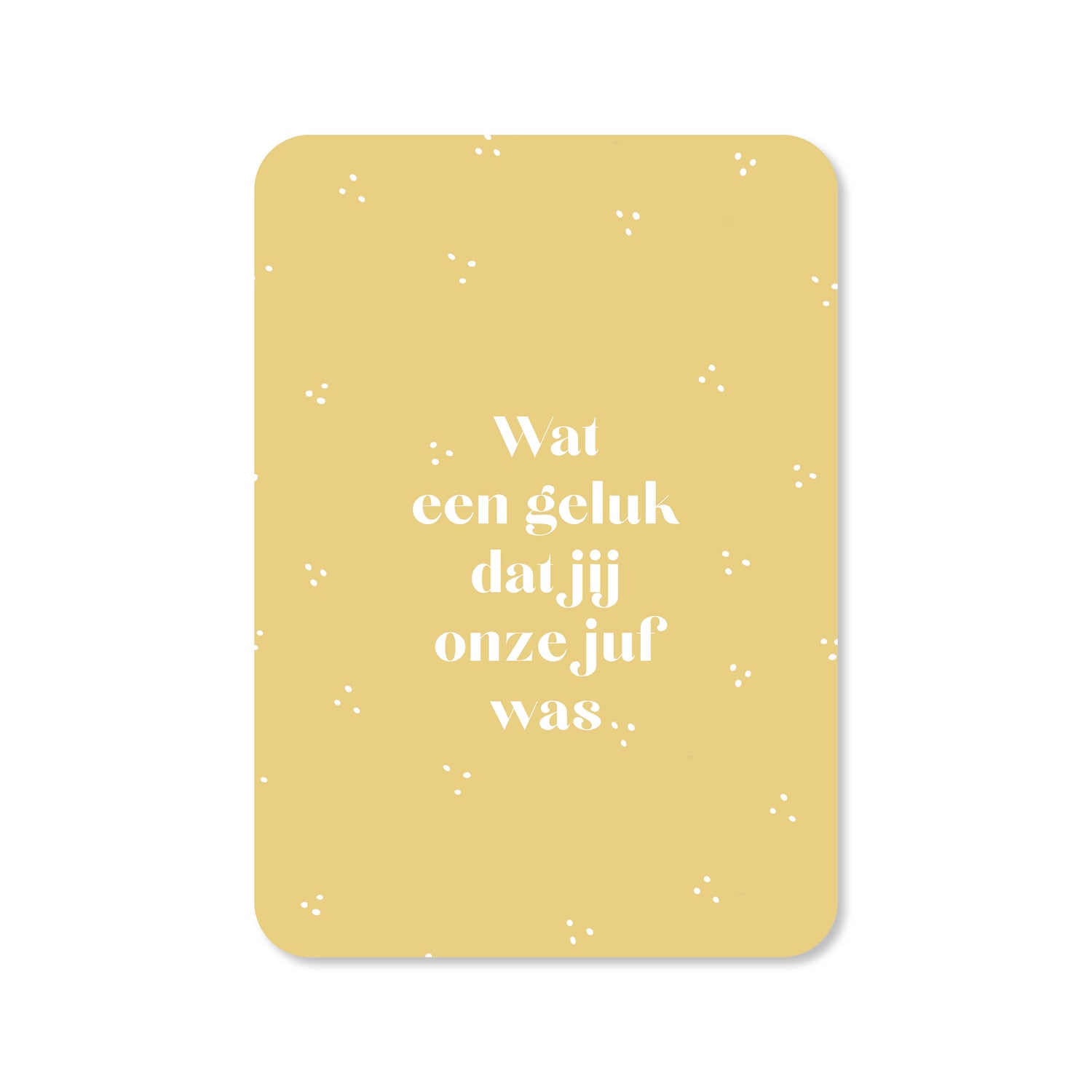 Wenskaart in de kleur groen met de tekst &