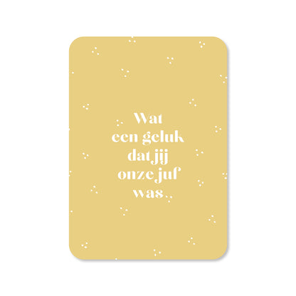 Wenskaart in de kleur groen met de tekst &