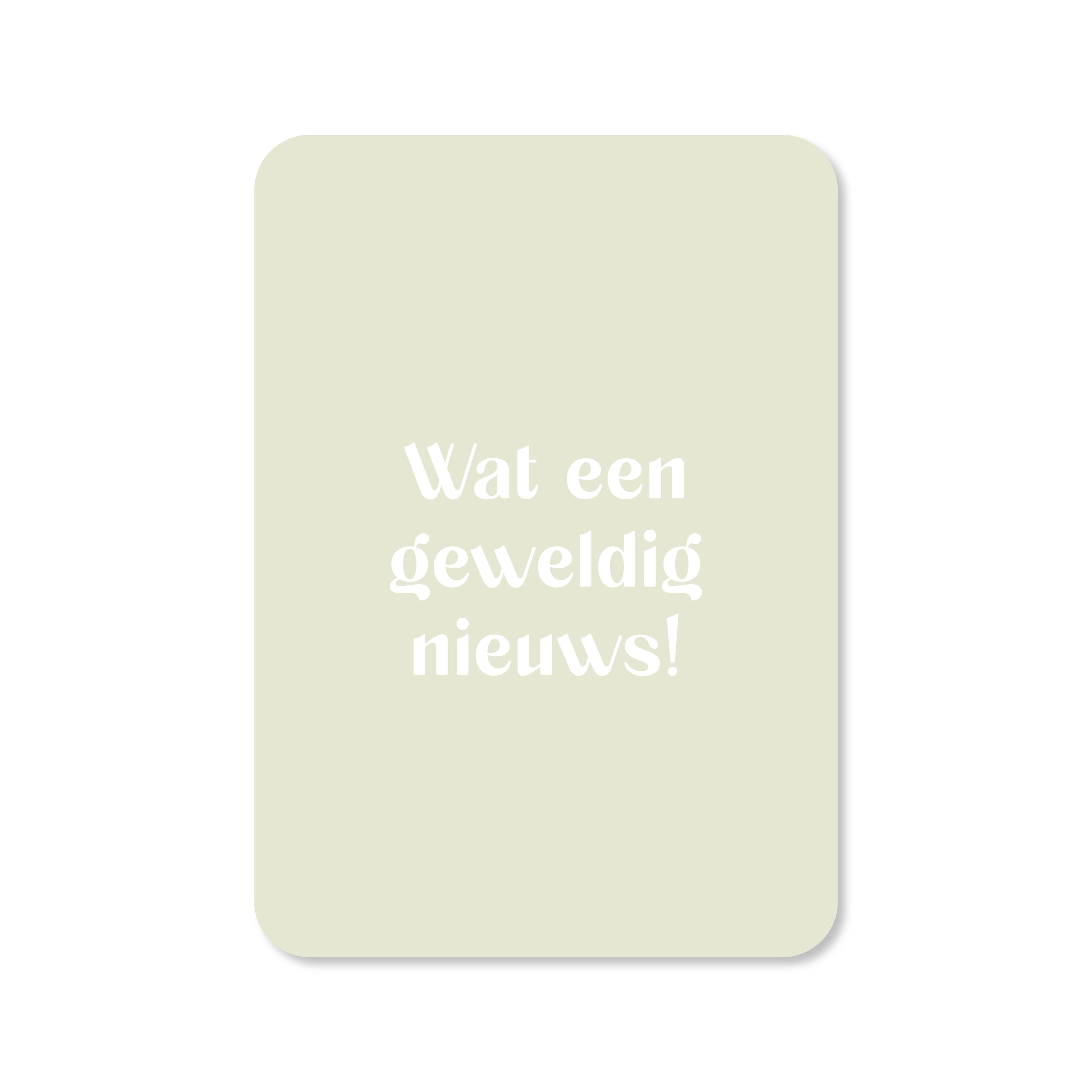 Kaart Wat een geweldig nieuws