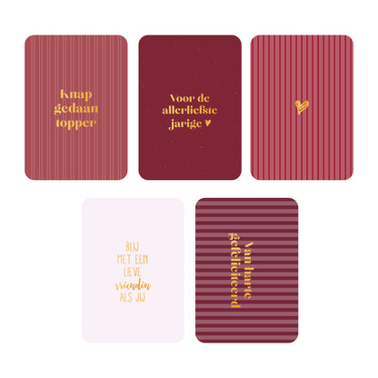 Kaartenset Knap gedaan topper + enveloppen (met goudfolie)