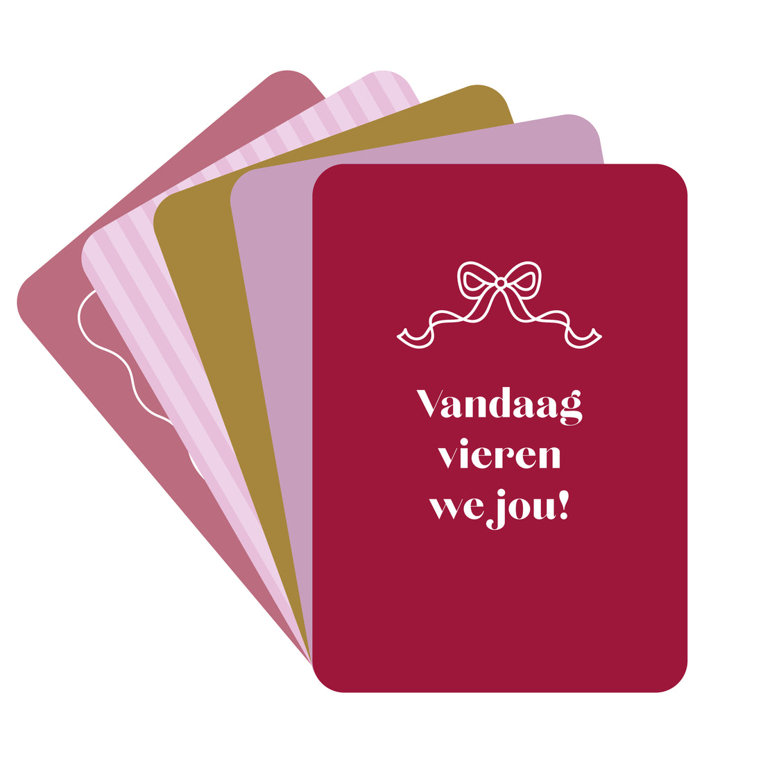 Kaartenset Vandaag vieren we jou + enveloppen