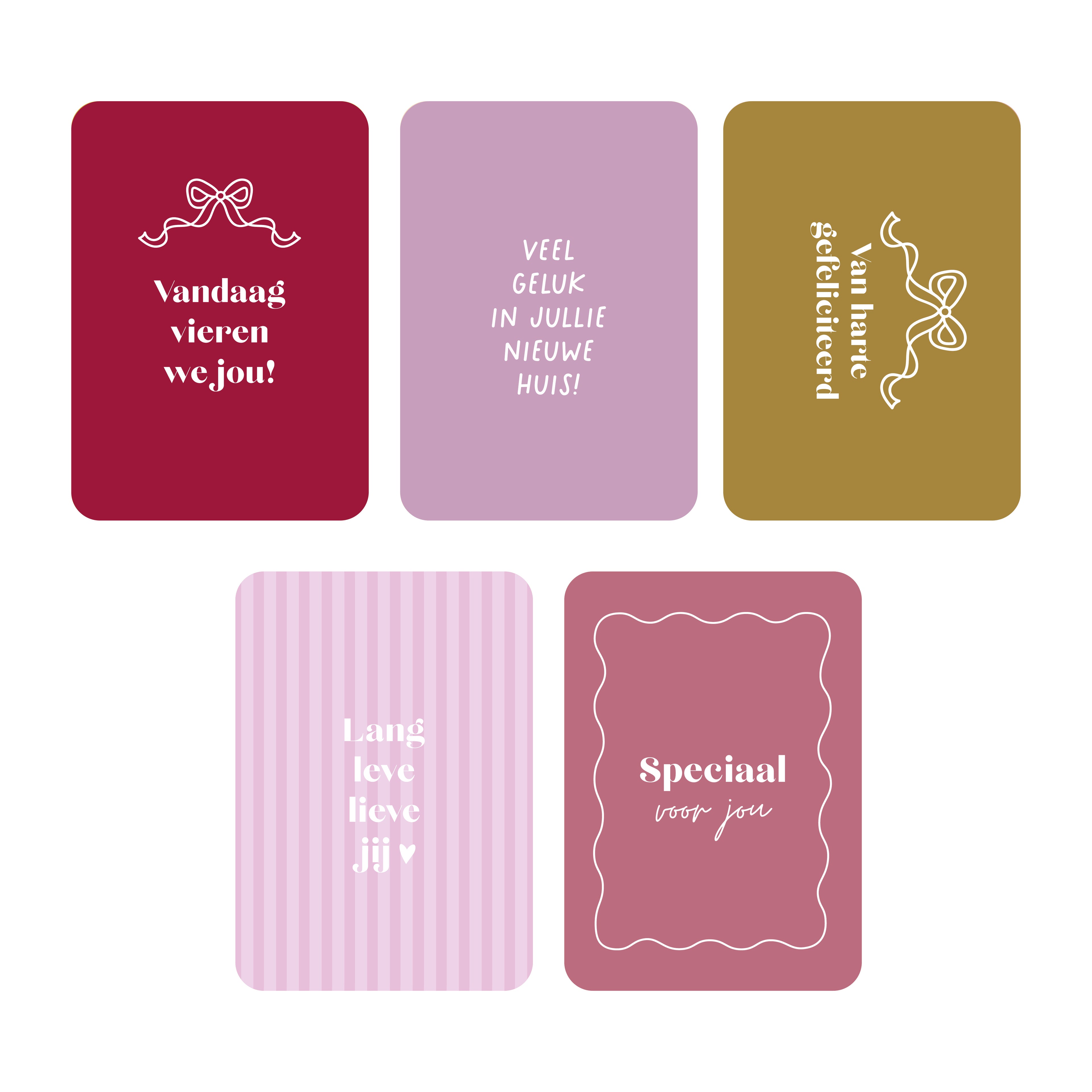 Kaartenset Vandaag vieren we jou + enveloppen