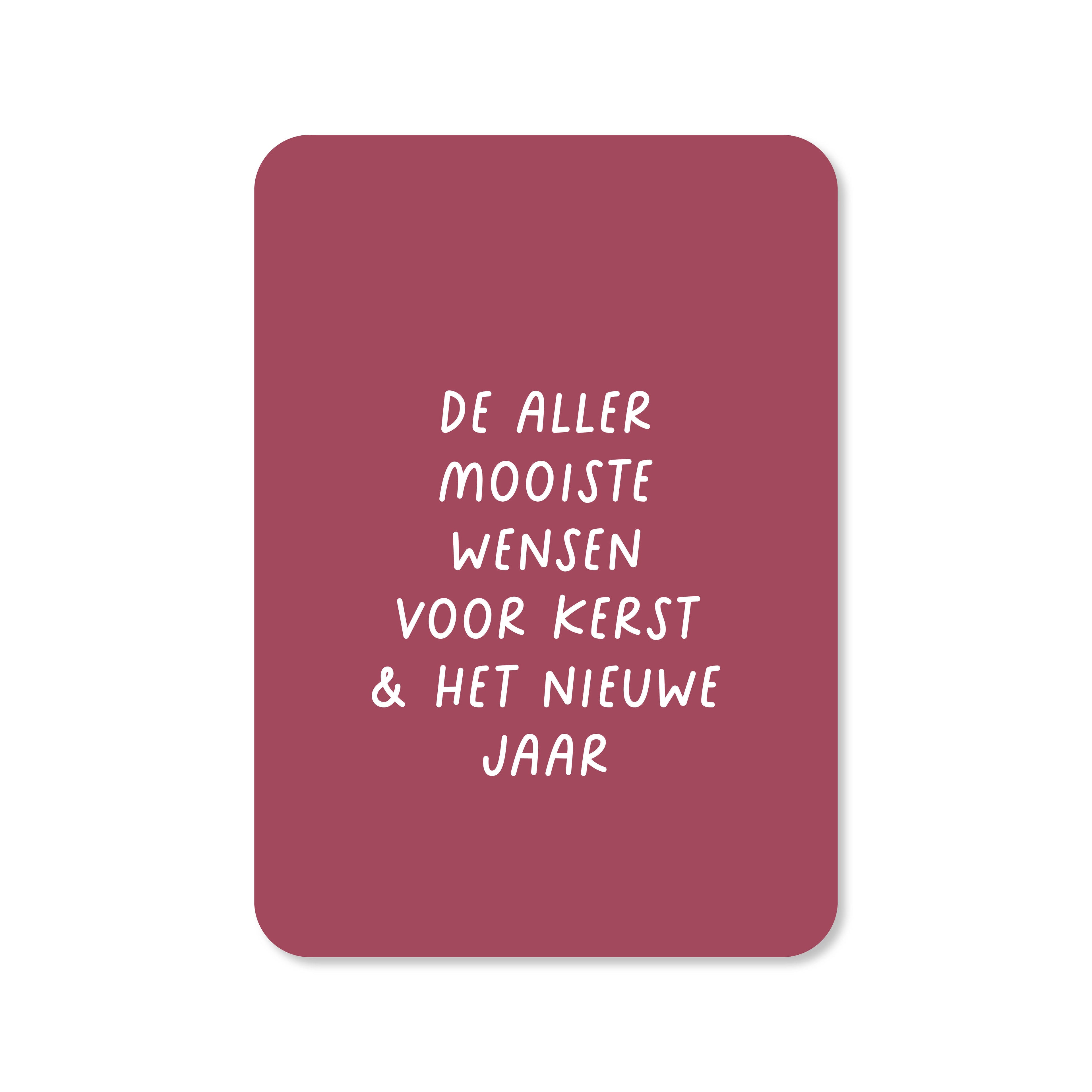 Kerstkaart Allermooiste wensen