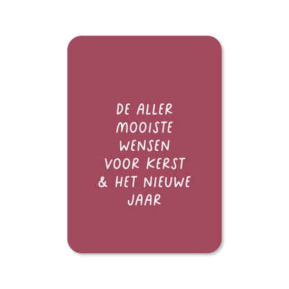 Kerstkaart Allermooiste wensen