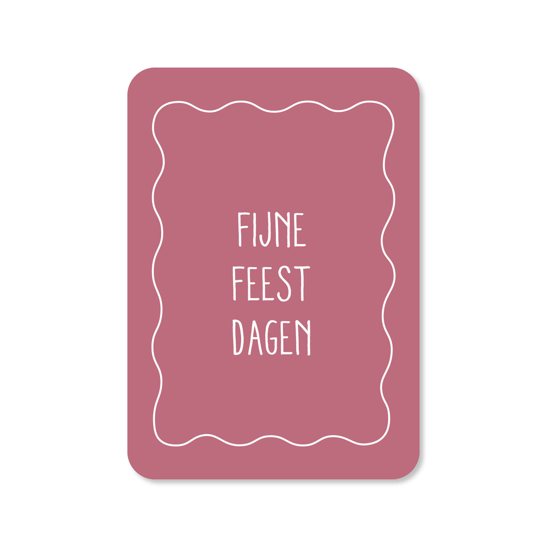 Kerstkaart Fijne feestdagen