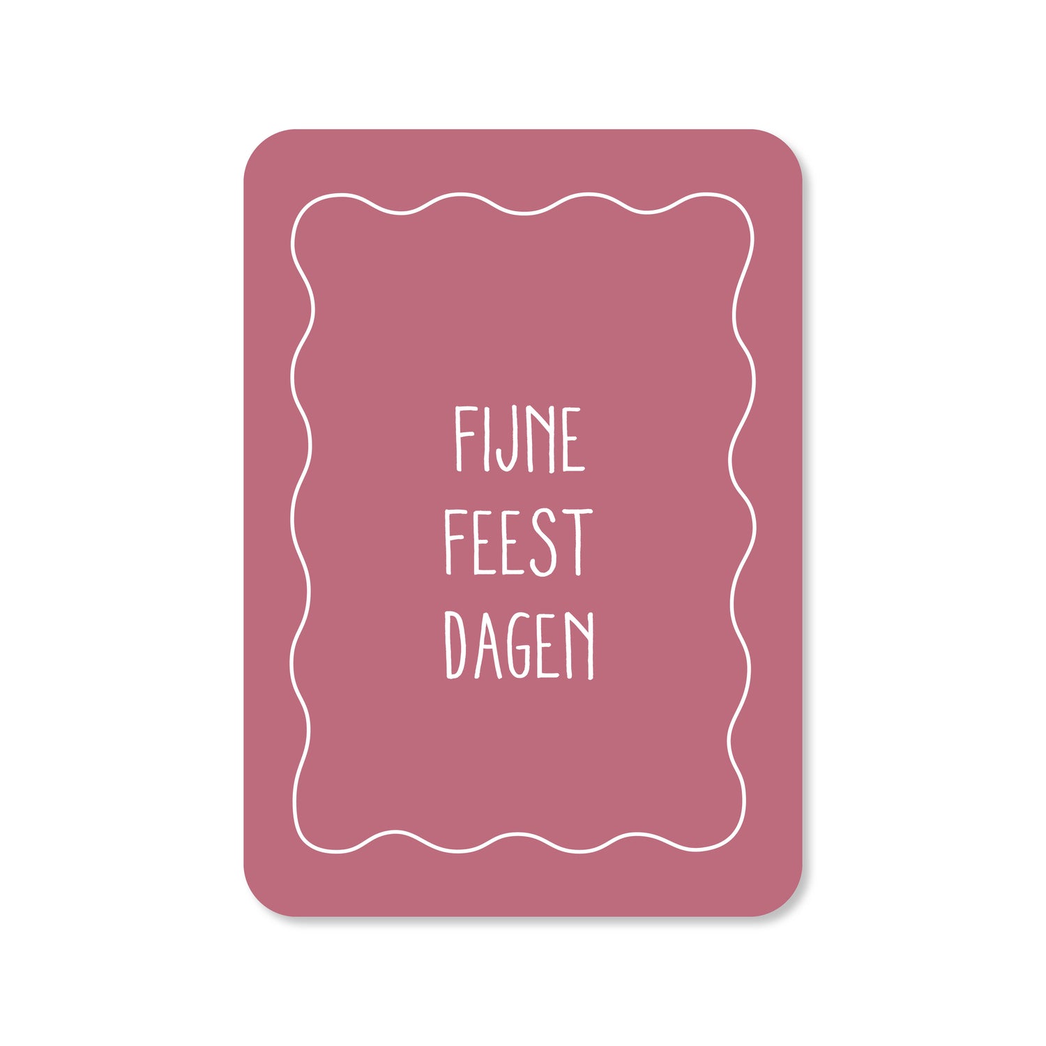 Kerstkaart Fijne feestdagen