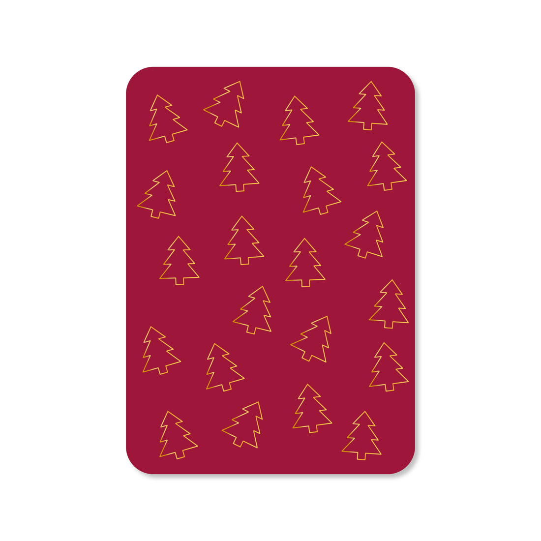 Kerstkaart Kerstbomen (met goudfolie)