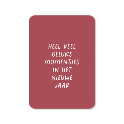 Kerstkaart Heel veel geluksmomentjes in het nieuwe jaar