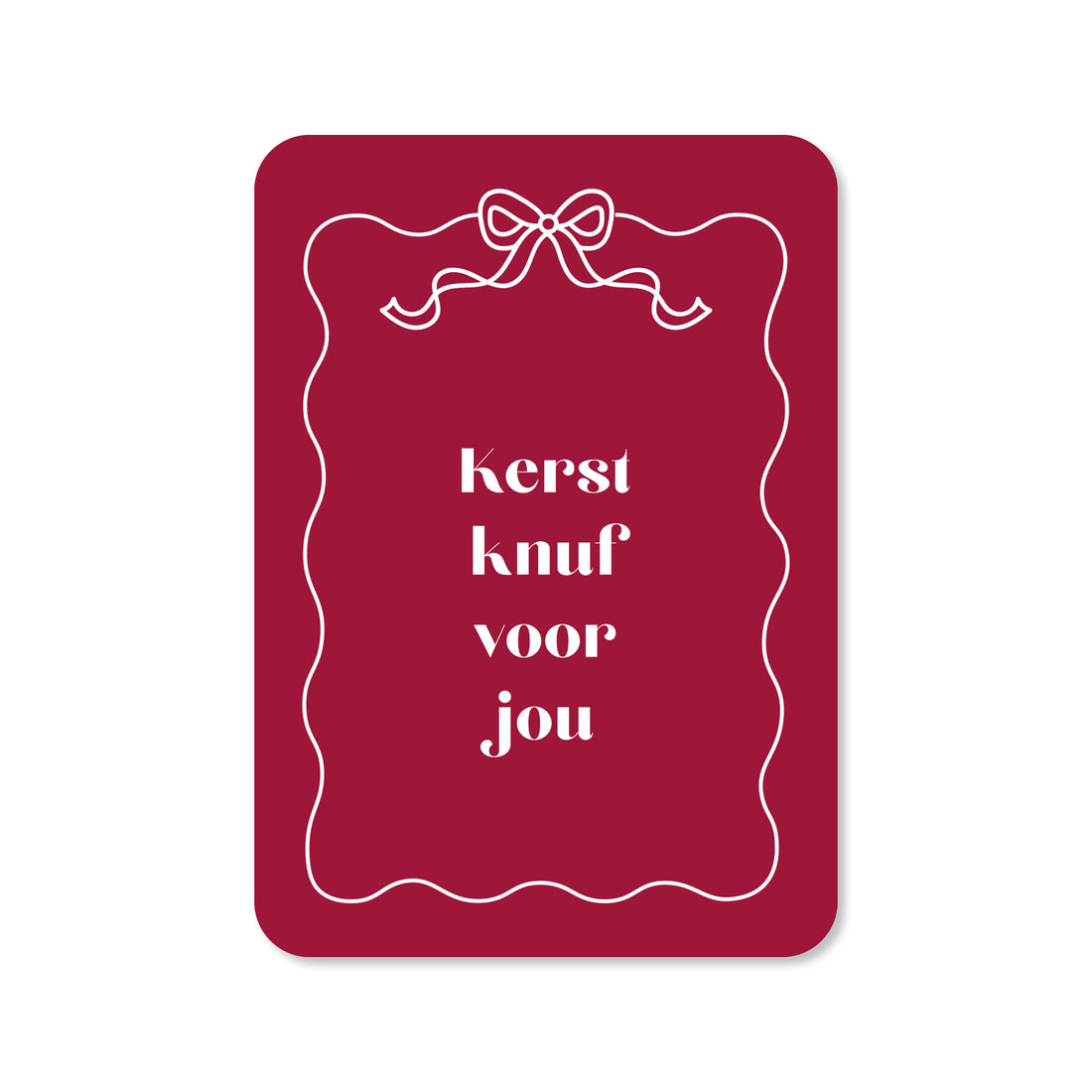 Kerstkaart Kerst knuf voor jou