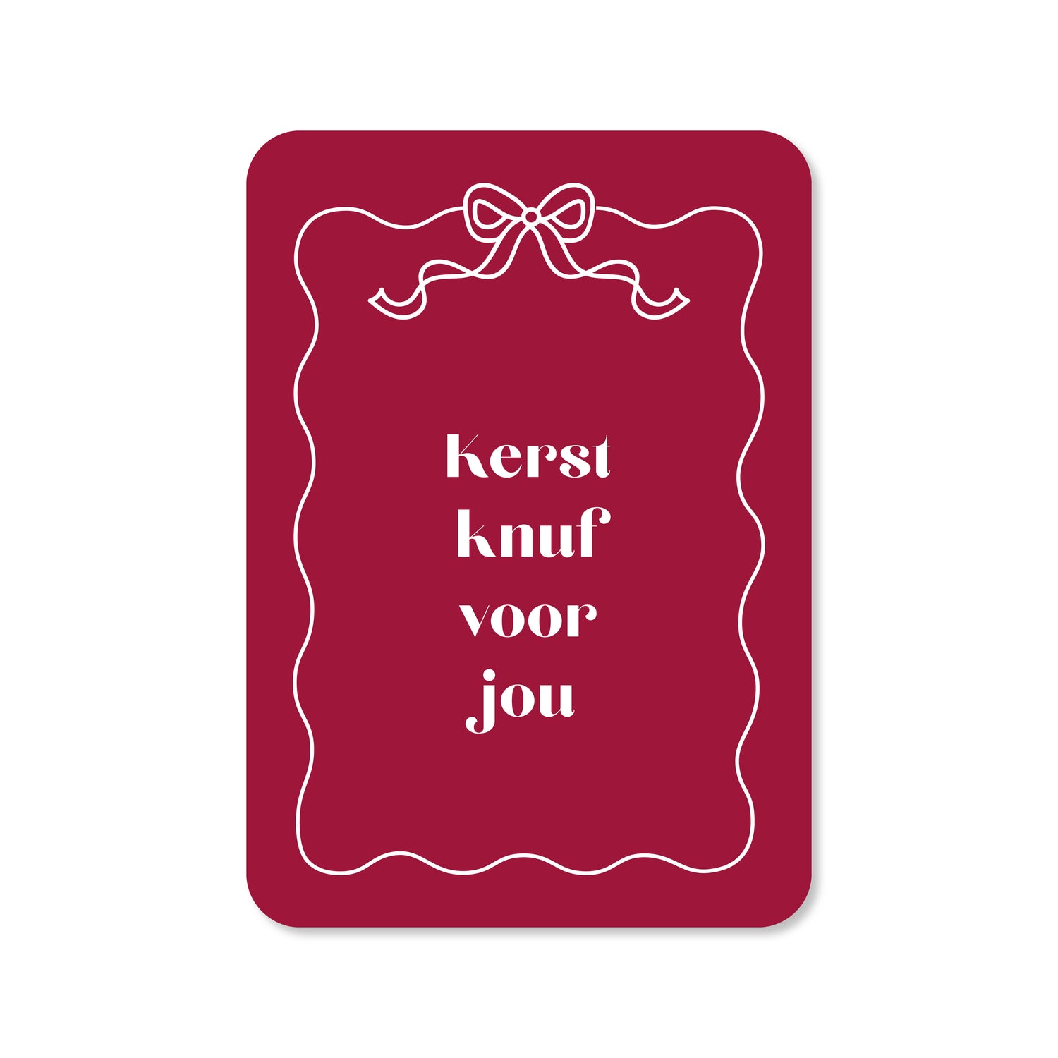 Kerstkaart Kerst knuf voor jou