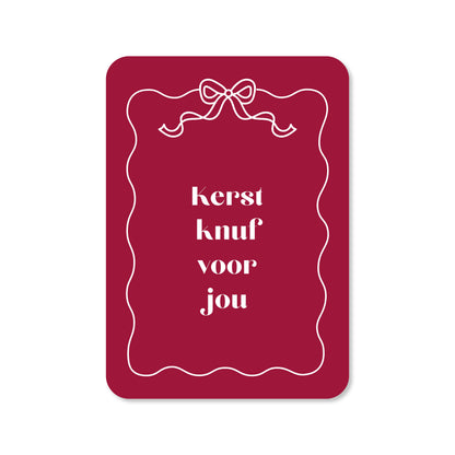 Kerstkaart Kerst knuf voor jou