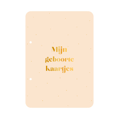 Bewaarbundel Mijn geboortekaarten - beige