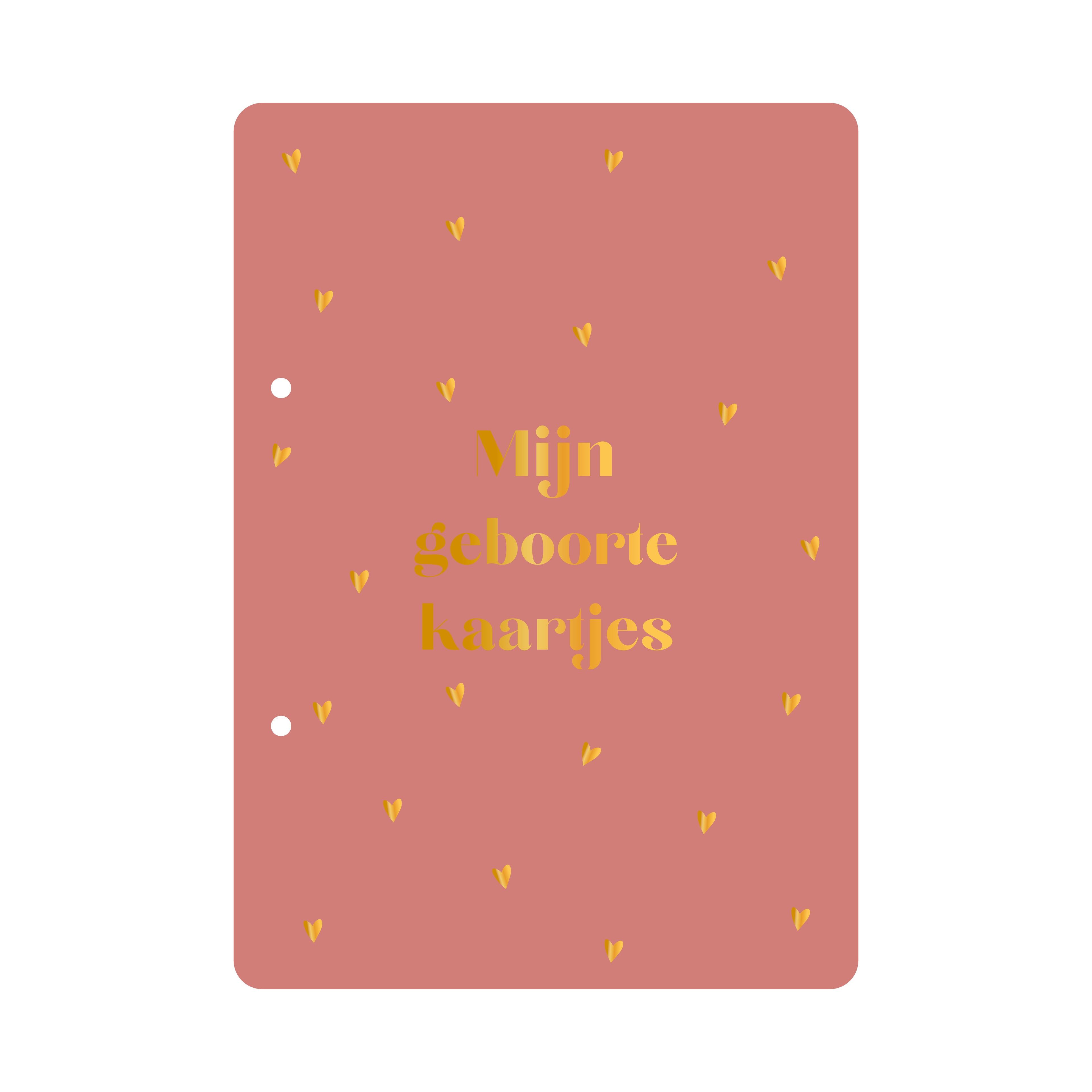 Bewaarbundel Mijn geboortekaarten - rood