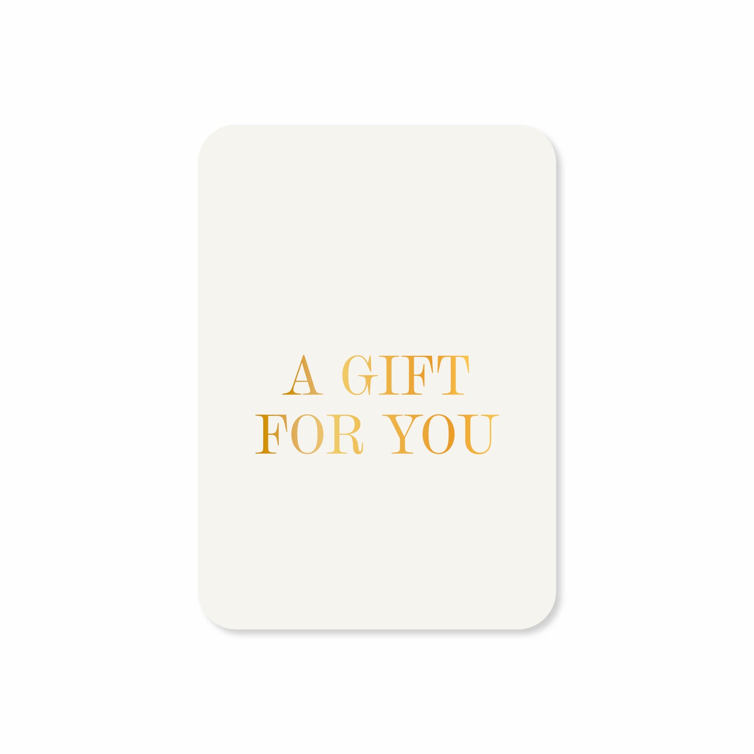 Minikaart a gift for you (met goudfolie)